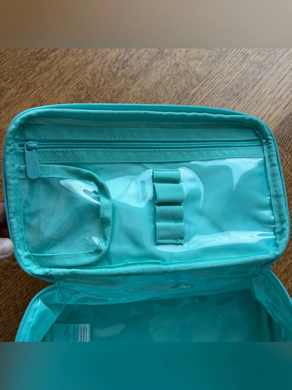 Thirty-One Glamour Case Painted Streaks Abstract Pastel Travel Cosmetic Bag NWOT